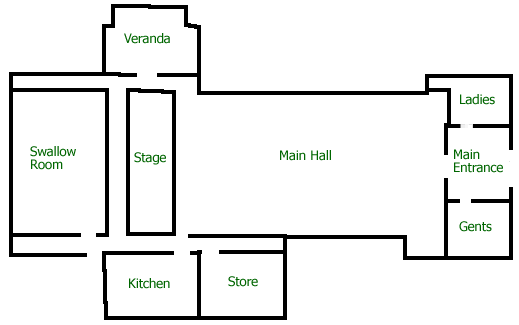 Plan of the interior.